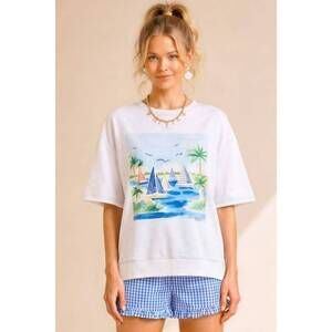NEW MAINSTRIP coastal top in white